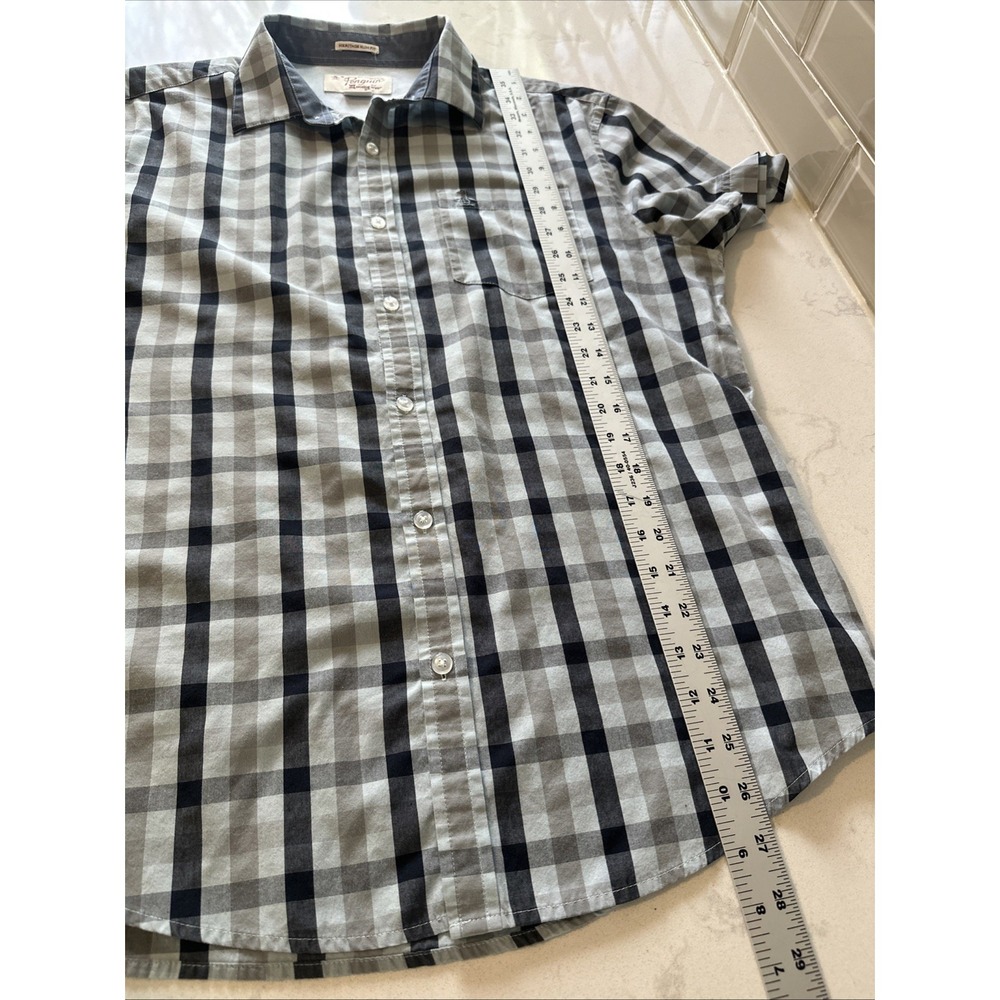 ORIGINAL PENGUIN Heritage Slim Fit Plaid Cotton Blend Shirt Size Large - Picture 7 of 9